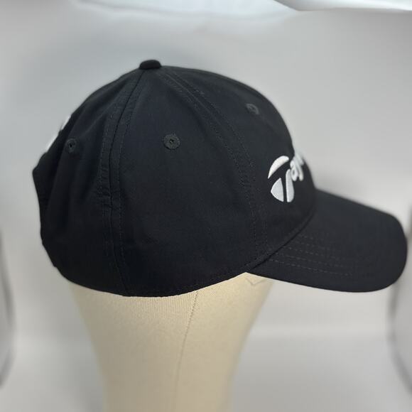 TaylorMade Hat Cap Strap‎ Back Black Golf Mens One Size Polyester Outdoor Sports - Picture 2 of 7